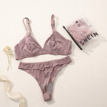 Load image into Gallery viewer, Very Soft &amp; Smooth Non Padded Bra &amp; Thongs Set ( SHEIN)
