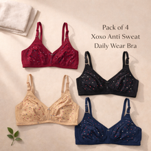 Load image into Gallery viewer, Pack of 4 Xoxo Anti Sweat Daily Wear Bra
