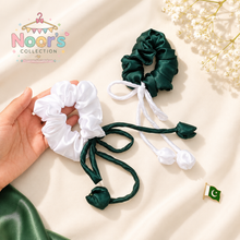 Load image into Gallery viewer, Pack of 2 14 August Theme Scrunchies by Noor
