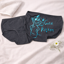 Load image into Gallery viewer, Back Side Cute Kitten Written Soft Underwear
