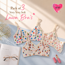 Load image into Gallery viewer, Pack of 3 Very Fine Quailty Lawn Bra's
