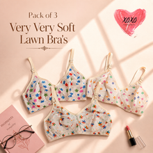 Load image into Gallery viewer, Pack of 3 Very Fine Quailty Lawn Bra's
