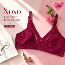 Load image into Gallery viewer, Pack of 4 Xoxo Fine Quailty Breathable Bra
