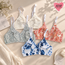 Load image into Gallery viewer, Pack of 4 Xoxo Digital Printed &amp; Simple Thick  Cotton Bra's
