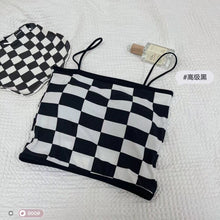 Load image into Gallery viewer, Chess Design Light Padded Camisole/Long Bra
