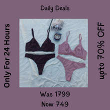Load image into Gallery viewer, Very Soft &amp; Smooth Non Padded Bra &amp; Thongs Set ( SHEIN)
