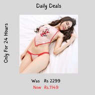 V Design Elegant Net Nighty