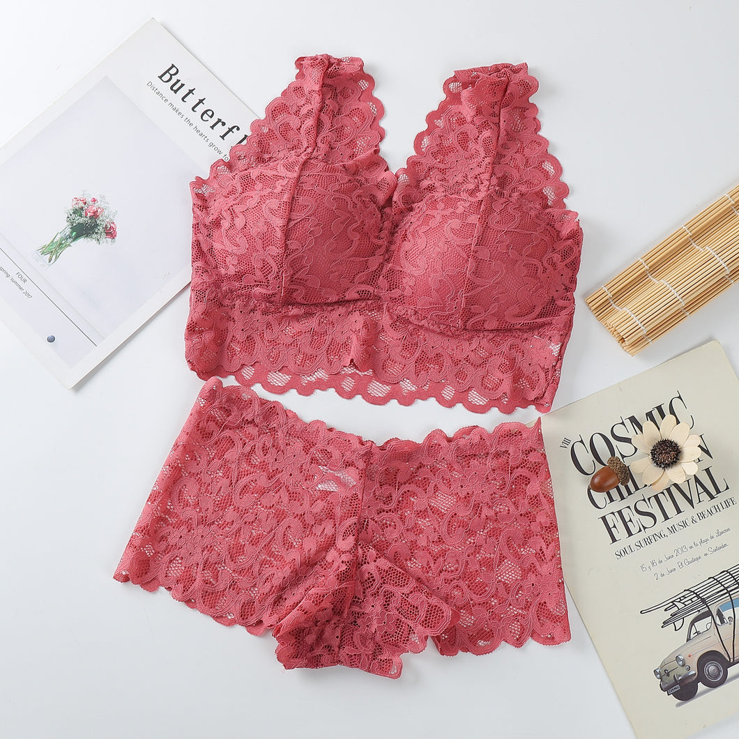 Crop Top Bra Set