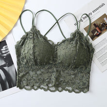 Load image into Gallery viewer, Double Stripped Flower Net Light Padded Bra
