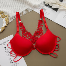 Load image into Gallery viewer, Front Open Double Padded Butterfly Back Bra
