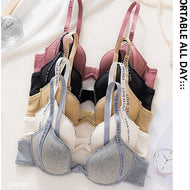 Double Padded Plunge Design Jersey Pushup Bra