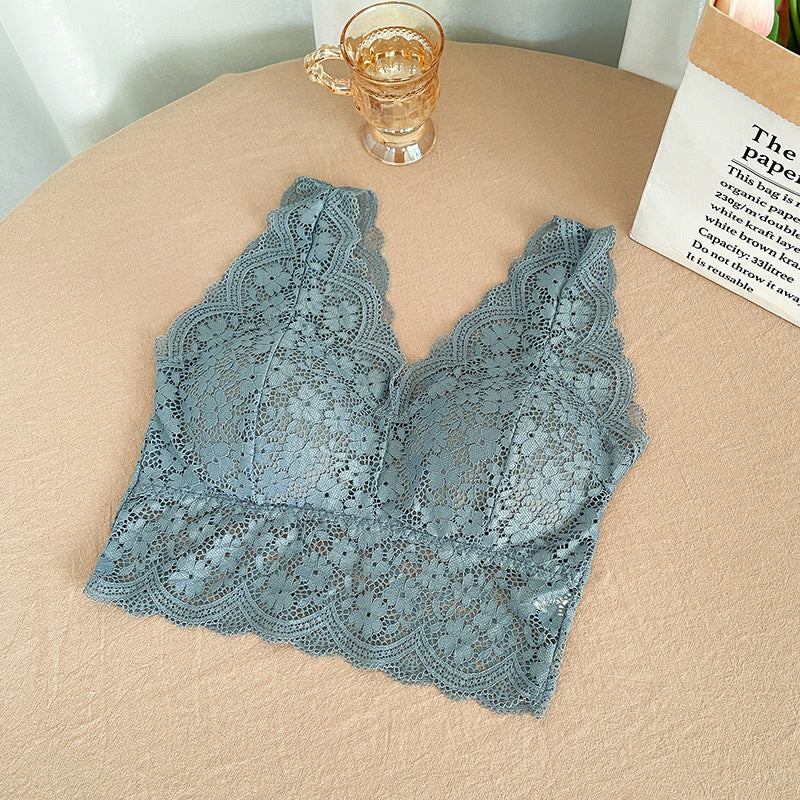 Removeable Padded Flower Short Camisole Type Bra