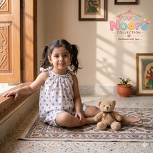 Load image into Gallery viewer, Girls Cotton Dress &amp; Shorts Set – Noor's Collection
