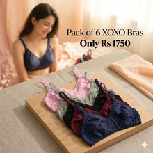 Load image into Gallery viewer, Pack of 6 Xoxo Daily Wear Cotton Bra's
