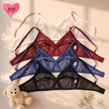 Load image into Gallery viewer, Pack of 4 Hollow Xoxo Soft Net Bra
