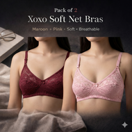 Pack of  2 Xoxo  ColorFull Soft Net Bra's