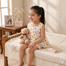 Load image into Gallery viewer, Noor’s Collection Kids Printed Peplum Top &amp; Shorts
