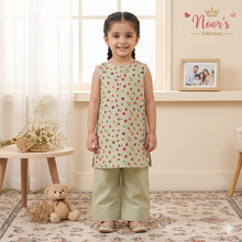 Load image into Gallery viewer, Kids Floral Cotton Top &amp; Trouser Set – Noor’s Collection
