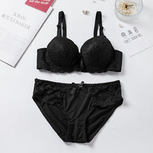 Load image into Gallery viewer, Lace Wired Flower Design Medium Padded Bra &amp; Panty Set
