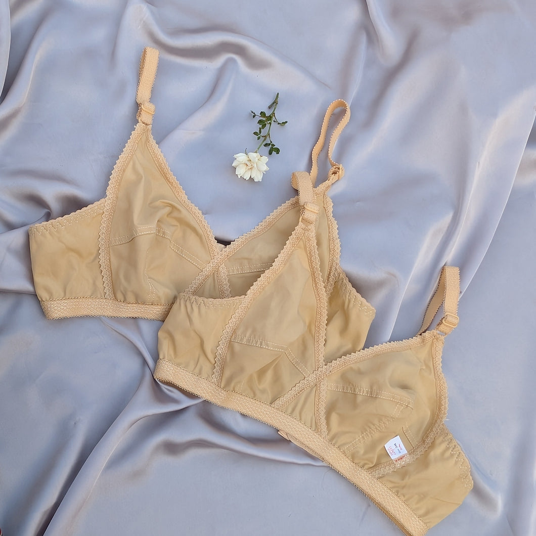 Lace Design Skin Basic Bra