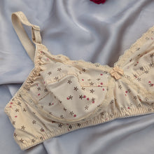 Load image into Gallery viewer, Lace Cotton Dotted Non Padded Bra
