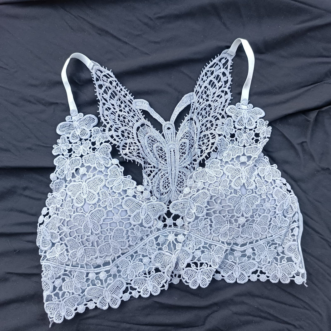 Butterfly Back Crochet Bra