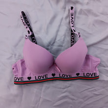 Load image into Gallery viewer, Love Elastic Strips Padded Bra with Removeable Straps
