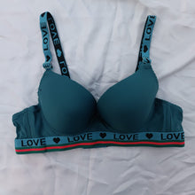 Load image into Gallery viewer, Love Elastic Strips Padded Bra with Removeable Straps
