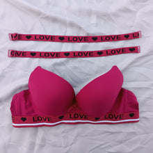 Load image into Gallery viewer, Love Elastic Strips Padded Bra with Removeable Straps
