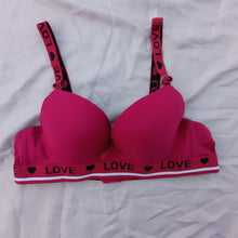 Load image into Gallery viewer, Love Elastic Strips Padded Bra with Removeable Straps
