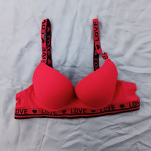 Load image into Gallery viewer, Love Elastic Strips Padded Bra with Removeable Straps
