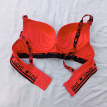 Load image into Gallery viewer, Love Elastic Strips Padded Bra with Removeable Straps
