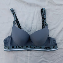 Load image into Gallery viewer, Love Elastic Strips Padded Bra with Removeable Straps
