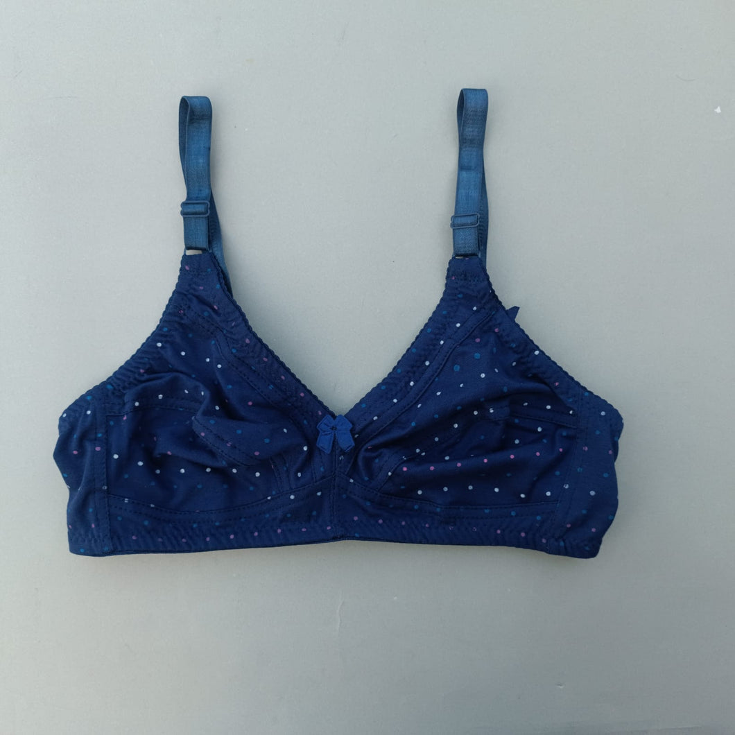 Simple Dotted Smooth Cotton Bra