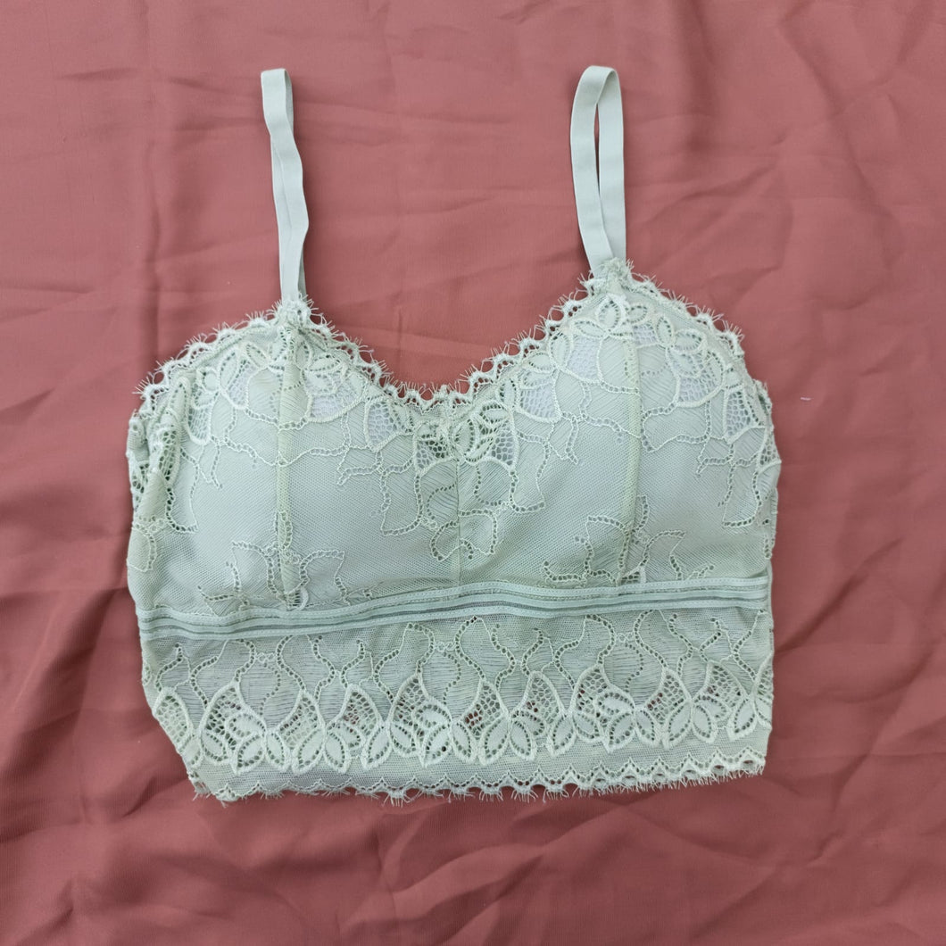 Cross Back Net Bralete with Removeable Pads