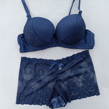 Load image into Gallery viewer, Double Padded Laced Bridal Bra &amp; Panty Set With Wire
