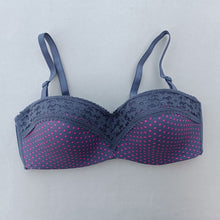 Load image into Gallery viewer, Transparent Stripped Half Cup Wired Pushup Bra with Removeable Straps
