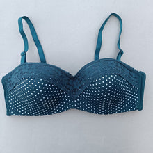 Load image into Gallery viewer, Transparent Stripped Half Cup Wired Pushup Bra with Removeable Straps
