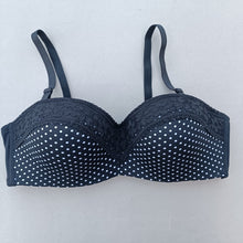 Load image into Gallery viewer, Transparent Stripped Half Cup Wired Pushup Bra with Removeable Straps
