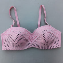 Load image into Gallery viewer, Transparent Stripped Half Cup Wired Pushup Bra with Removeable Straps
