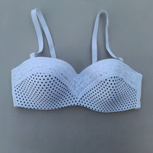 Load image into Gallery viewer, Transparent Stripped Half Cup Wired Pushup Bra with Removeable Straps
