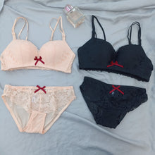 Load image into Gallery viewer, Elegant Bow Single Padded Removeable Strips Bra Set
