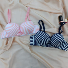 Load image into Gallery viewer, Xoxo Elegant Strips Style  Padded Bra With Removeable Straps
