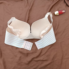 Load image into Gallery viewer, Yellow White Stripped Foamy Single Padded Bra With Removeable Straps
