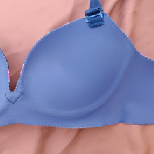 Load image into Gallery viewer, Blue Flowers Single Padded Wide Strap Bra With Removeable Straps
