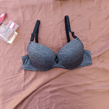 Load image into Gallery viewer, Wired Foamy Double Padded Thin Straps Pushup Bra With Changing Color Panty
