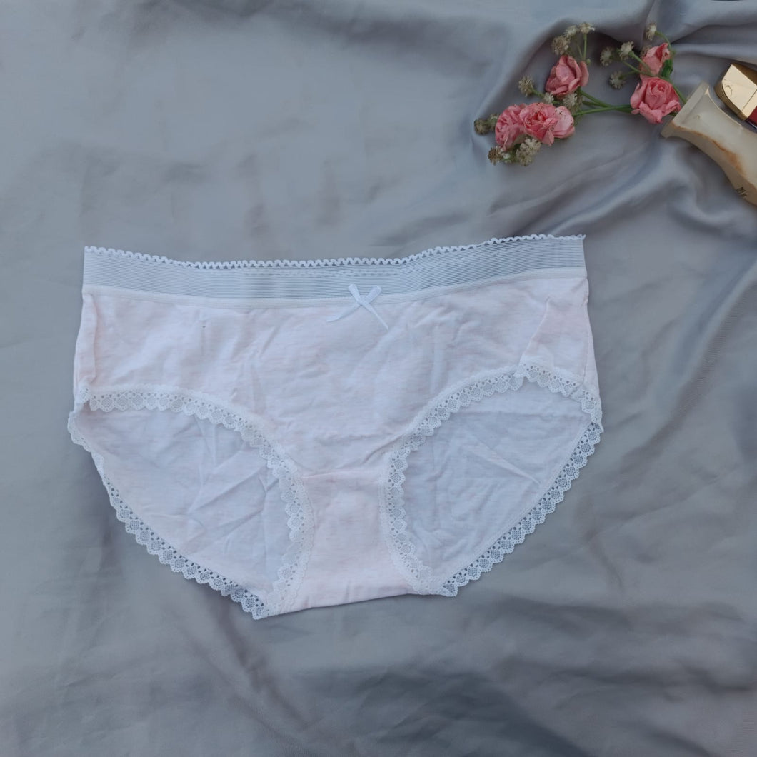 Simple Smooth Light Colors Laced Top Underwear