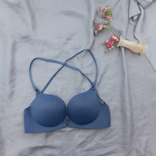 Load image into Gallery viewer, Front Open Double Padded Back Strings Bra
