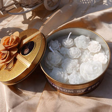 Load image into Gallery viewer, Steel Golden Blossom Box Candle
