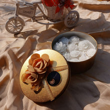Load image into Gallery viewer, Steel Golden Blossom Box Candle
